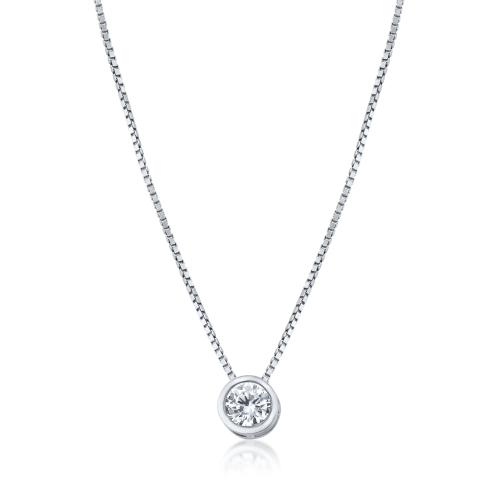 Colier din Argint 925 cu Pandantiv Diamond Style, Placat cu Rodiu Colier din Argint 925 cu Pandantiv Diamond Style, Placat cu Rodiu