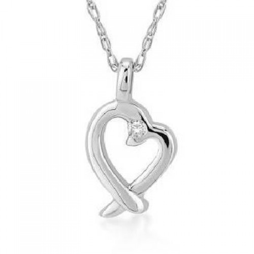 Leeds-Halskette 14K Weißgold mit 0,01 Karat Diamant Sandra Ferretti