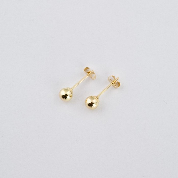 Cercei din Aur Galben de 18K cu Bile