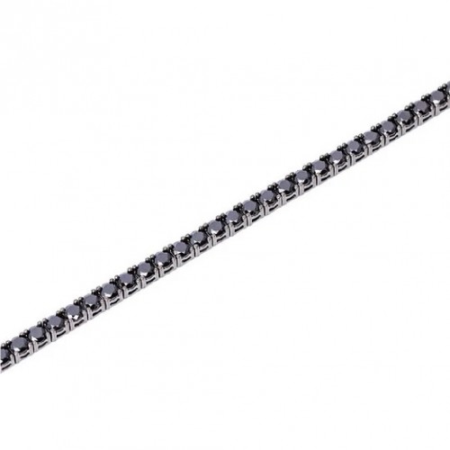 Bratara Tennis din Argint 925 All Black placată cu Rodiu și Pietre Cubic Zirconia, 2.5mm