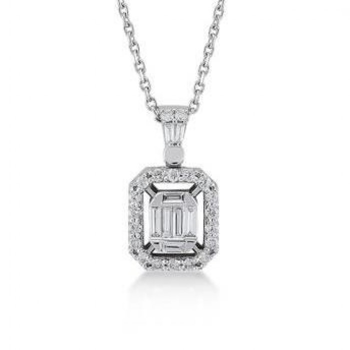 Rostov-Halskette 14K Weißgold mit 0,29 Karat Diamanten Sandra Ferretti