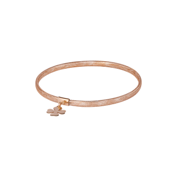 Bratara Elastica din Aur Galben de 14 K cu Trifoi