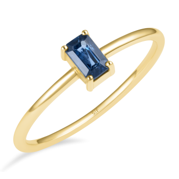 Manchester- Ring 14K Gelbgold mit 0,24 Karat Saphir Sandra Ferretti