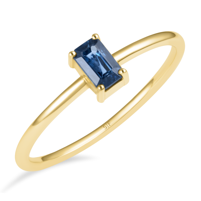 Manchester- Ring 14K Gelbgold mit 0,24 Karat Saphir Sandra Ferretti