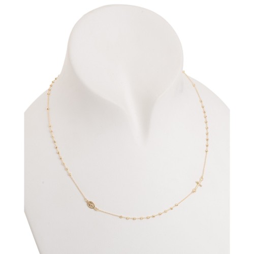 Rosenkranzkette aus 18 Karat Gelbgold mit Diamantkugeln