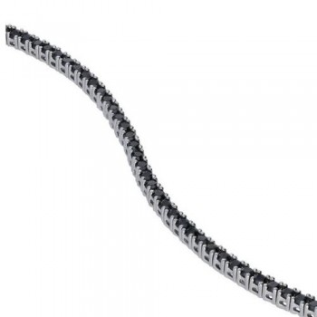 Bratara Tennis din Argint 925 placată cu Rodiu și Pietre Cubic Zirconia Negre, 2mm  Sandra Ferretti