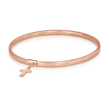 Bratara Elastica din Aur Galben de 14K cu Cruciulita