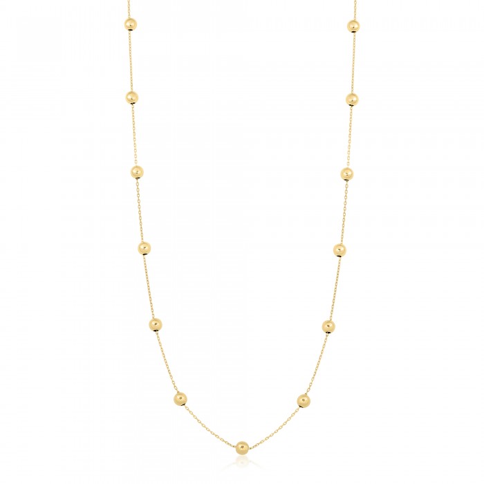 Halskette aus 18 Karat Gelbgold mit Kugeln