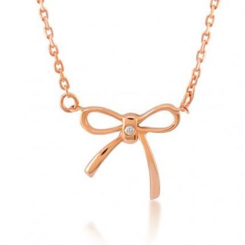 Frankfurter Halskette 14K Roségold mit 0,01 Karat Diamant Sandra Ferretti