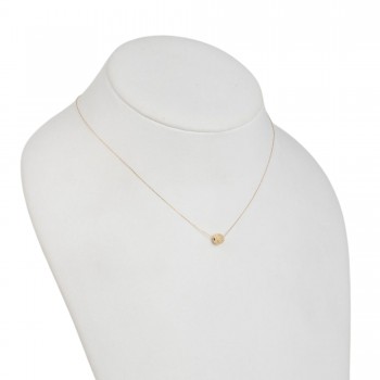 Halskette aus 18 Karat Gold mit glasiertem Kugelanhänger und Diamantkette