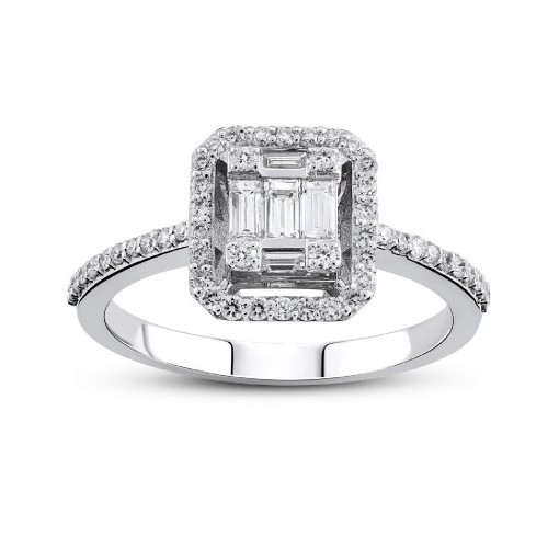 Marseille Ring 14K Weißgold mit 0,39 Karat Diamanten Sandra Ferretti