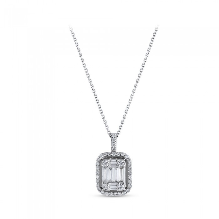 Colier Antverpen Aur Alb 14K cu Diamante de 0.21 Carate Sandra Ferretti