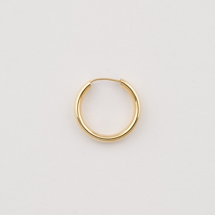 Cercei Rotunzi Tip Piercing din Aur Galben de 14K