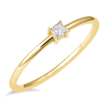 Skopje- Ring 14K Gelbgold mit Diamant 0,09 Karat Sandra Ferretti