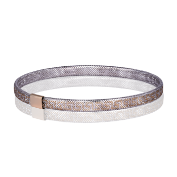 Bratara Versace Elastica din Aur Alb si Galben 14 kt
