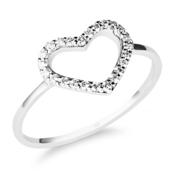 Vantaa- Ring 14K Weißgold mit 0,14 Karat Diamanten Sandra Ferretti