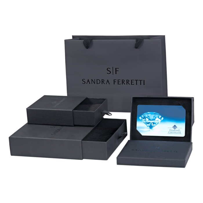 Cercei Eternity din Argint 925 Placati cu Rodiu Roz și Doua Randuri Pietre Cubic Zirconia Negre