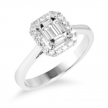 Rostov- Ring 14K Weißgold mit 0,29 Karat Diamanten Sandra Ferretti