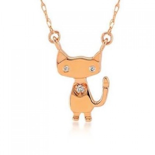 Lille-Halskette 14K Roségold mit 0,02 Karat Diamanten Sandra Ferretti Lille-Halskette 14K Roségold mit 0,02 Karat Diamanten Sandra Ferretti