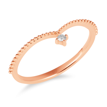 Espoo- Ring 18K Roségold mit 0,04 Karat Diamant Sandra Ferretti