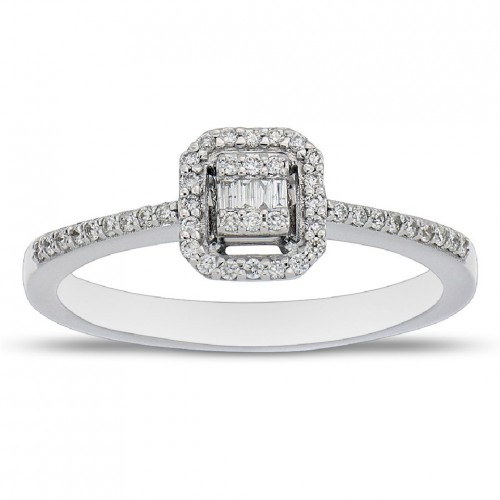 Odessa- Ring 14K Weißgold mit 0,16 Karat Diamanten Sandra Ferretti