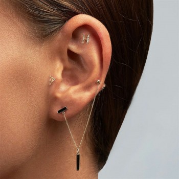 Asti-Ohrringe 14K Roségold mit Piercing Sandra Ferretti