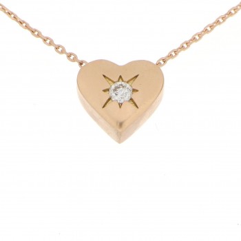 Atena Halskette 18K Roségold mit 0,03 Karat Diamant Sandra Ferretti