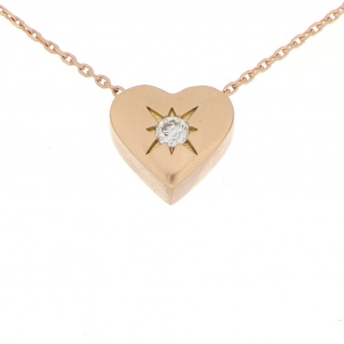 Atena Halskette 18K Roségold mit 0,03 Karat Diamant Sandra Ferretti