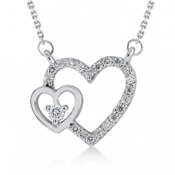 Beverly-Halskette 14K Weißgold mit 0,10 Karat Diamant Sandra Ferretti