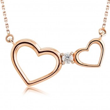 Wolgograd-Halskette 14K Roségold mit 0,05 Karat Diamant Sandra Ferretti