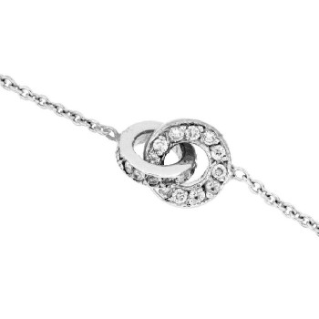 Mannheim-Armband 18K Weißgold mit 0,12 Karat Diamanten Sandra Ferretti