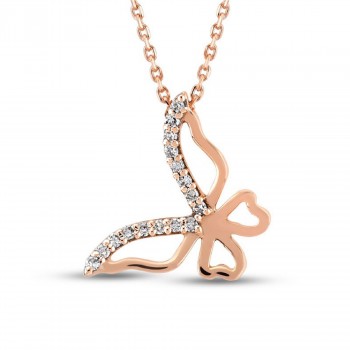  Bordeaux-Halskette 18K Roségold mit 0,04 Karat Diamanten Sandra Ferretti