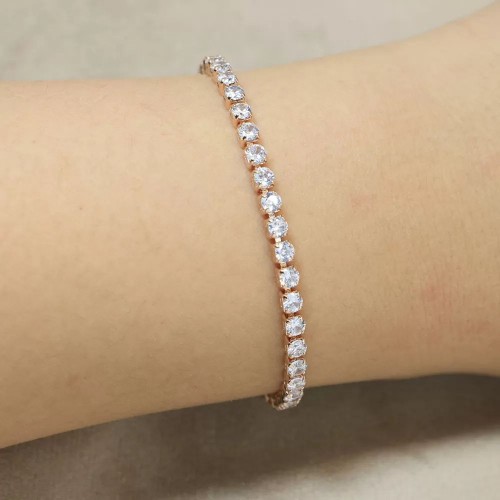 Imola-Tennis-Armband 14K Roségold Sandra Ferretti