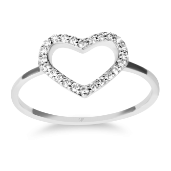 Vantaa- Ring 14K Weißgold mit 0,14 Karat Diamanten Sandra Ferretti