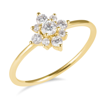 Málaga- Ring 14K Gelbesgold mit Diamanten von 0,37 Karat Sandra Ferretti