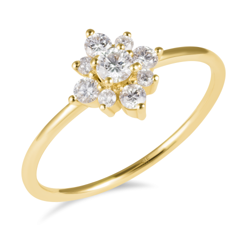 Málaga- Ring 14K Gelbesgold mit Diamanten von 0,37 Karat Sandra Ferretti