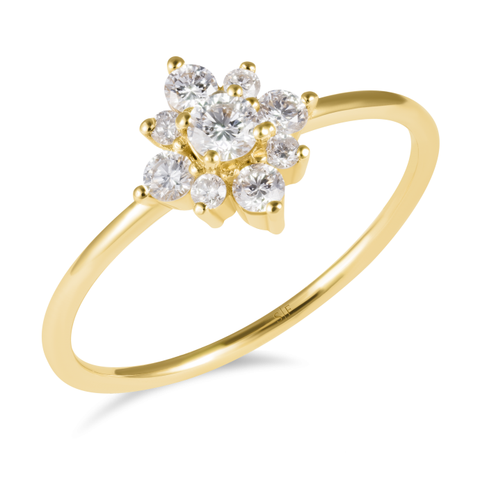 Málaga- Ring 14K Gelbesgold mit Diamanten von 0,37 Karat Sandra Ferretti