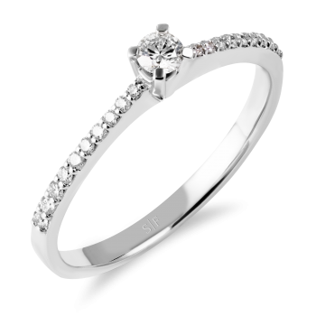 Bergen- Ring 18K Weißgold mit 0,23 Karat Diamanten Sandra Ferretti