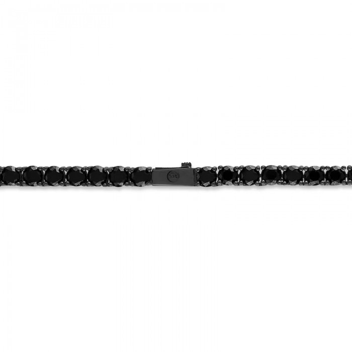 Colier Tennis din Argint 925 All Black placat cu Rodiu și Pietre Cubic Zirconia, 2.5mm