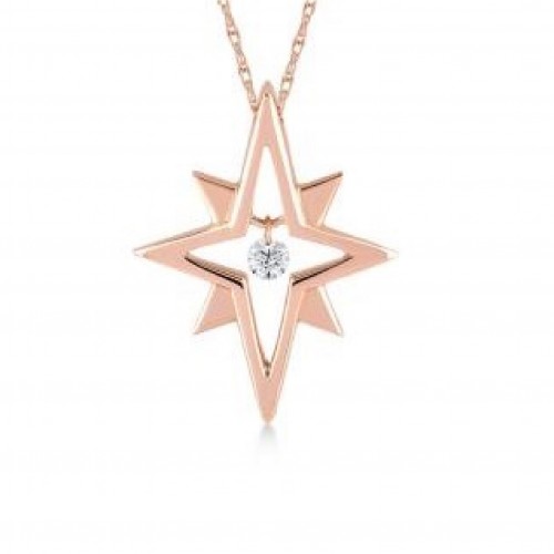 Jekaterinburg Halskette 14K Roségold mit 0,06 Karat Diamant Sandra Ferretti