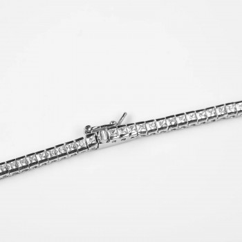 Tennisarmband aus 925er Sterlingsilber, vergoldet mit Rhodium und Zirkonia-Steinen, 2 mm  Sandra Ferretti