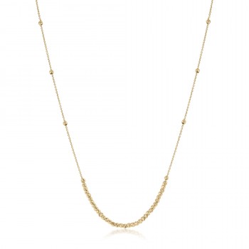 Halskette aus 18 Karat Gelbgold mit Diamantkugeln