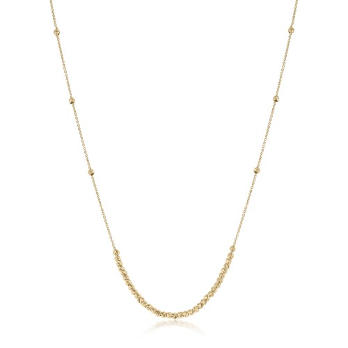 Halskette aus 18 Karat Gelbgold mit Diamantkugeln