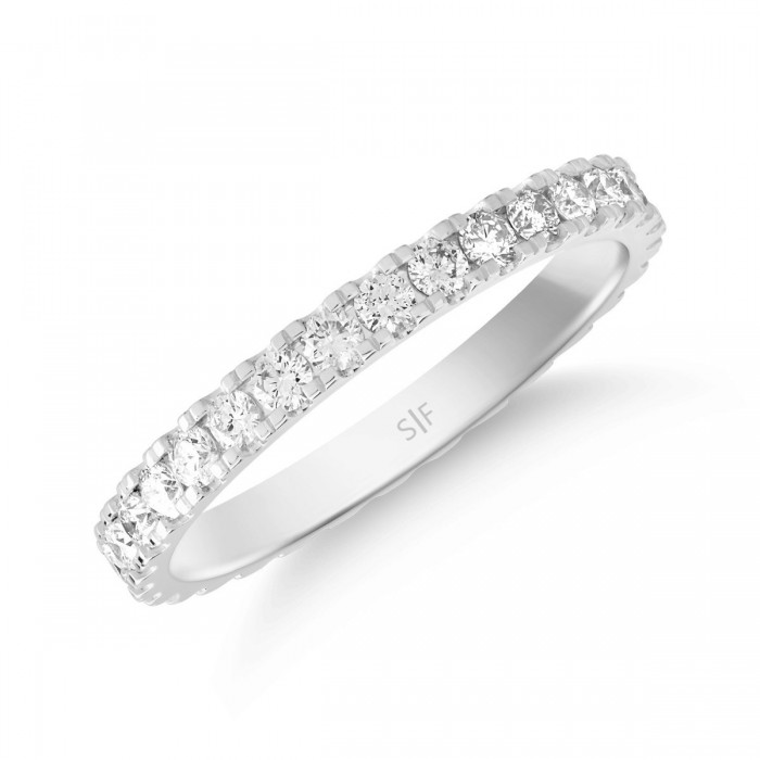 Ewigkeitsring 18 Karat Weißgold mit natürlichen Diamanten von 0,67 Karat Sandra Ferretti