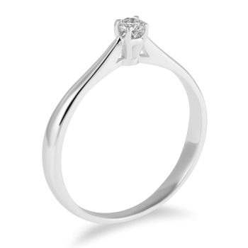 Oulo- Ring 18K Weißgold mit 0,10 Karat Diamant Sandra Ferretti