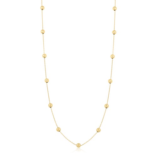Halskette aus 18 Karat Gelbgold mit Kugeln
