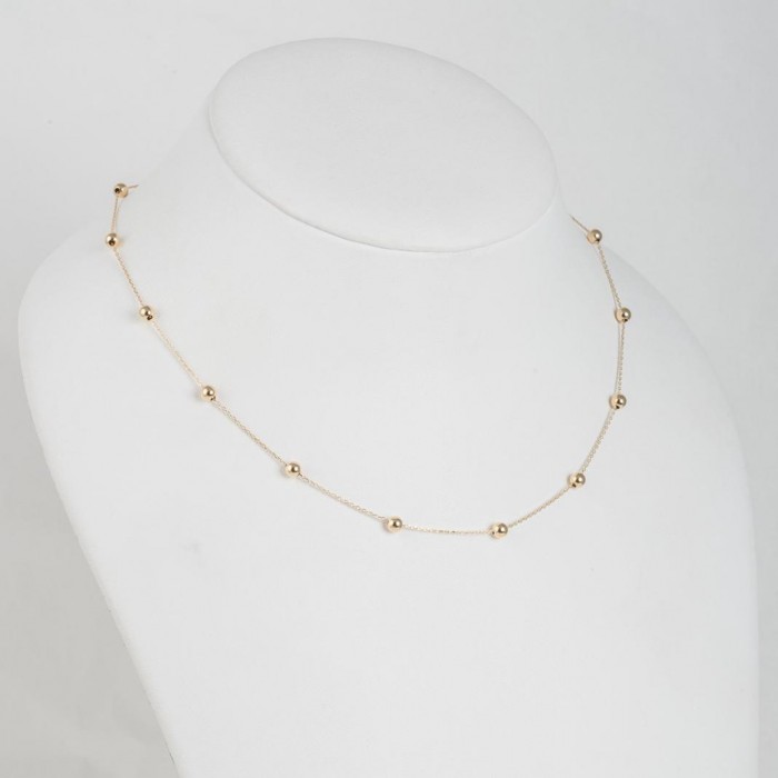 Halskette aus 18 Karat Gelbgold mit Kugeln
