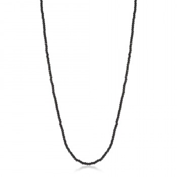 Halskette aus 18 Karat Gold mit Diamantkugeln und Rutheniumbeschichtung