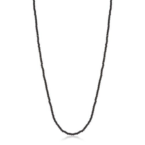 Halskette aus 18 Karat Gold mit Diamantkugeln und Rutheniumbeschichtung