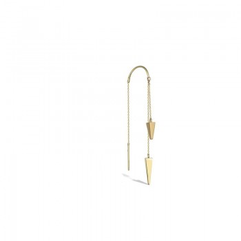 Arezzo-Ohrringe 14K Gelbgold mit Piercing Sandra Ferretti